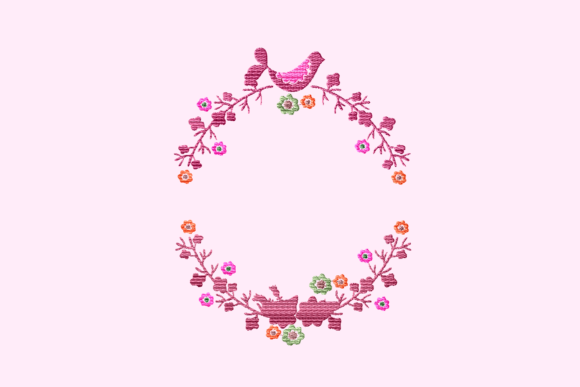 Bird Flower Wreath