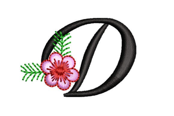 Floral Letter D