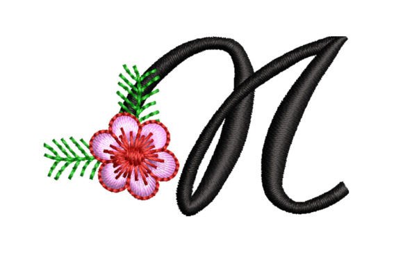 Floral Letter N