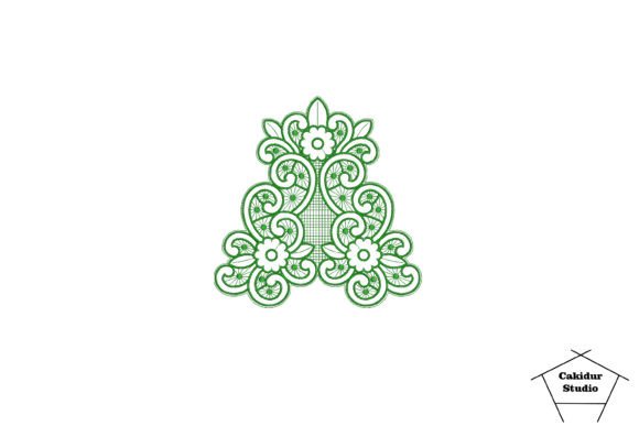 Green Floral Square