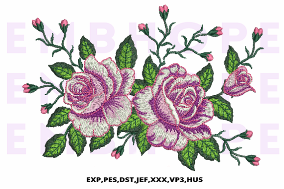 Purple Stitch Flowers
